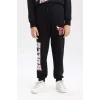 B4910 NBA Chicago Bulls Jogger Eşofman Altı Beli Bağcıklı Lastikli Paça Cepli Kalın