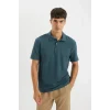 B4939 New Regular Fit Polo Yaka Kısa Kollu Polo Tişört