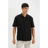 B4939 New Regular Fit Basic Düz Kısa Kollu Polo Tişört