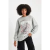 B7284 Oversize Fit Kalın Kumaş Sweatshirt