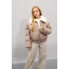 C5388 Suni Kürklü Yaka Şişme Mont
