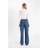 C7326 Wide Leg Kargo Yüksek Bel Uzun Jean Pantolon