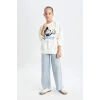 C7353 Disney Mickey Minnie Oversize Fit Sweatshirt