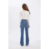 C7621 Slim Flare Normal Bel Yırtmaçlı Jean Pantolon
