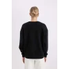 C7810 Loose Fit Baskılı Kalın Kumaş Sweatshirt