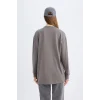 D0391 Regular Fit Baskılı Uzun Kollu Tişört Tunik