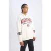D0672 NBA Miami Heat Kapüşonlu Baskılı Sweatshirt
