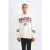 D0672 NBA Miami Heat Kapüşonlu Baskılı Sweatshirt