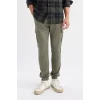 D1044 Kargo Cepli Lastikli Paça Jogger Pantolon