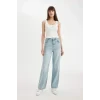 D1445 90s Wide Leg Jean Yıkamalı Pantolon