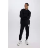D1562 DeFactoFit NBA Boston Celtics Standart Fit Beli Bağcıklı Cepli Jogger Eşofman Altı