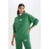 D1700 Oversize Fit Kapüşonlu Sporcu Sweatshirt