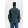 D2348 Relax Fit Dik Yaka Fermuarlı Polar Sweatshirt