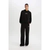 D2360 DeFactoFit Wide Leg Geniş Paça NBA Miami Heat Cepli Standart Boy Kalın Kumaş Eşofman Altı