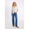 D2581 Wide Leg Fit Normal Bel Jean Pantolon
