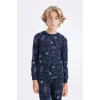 D2897 Desenli Uzun Kollu Pijama Takımı