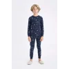 D2897 Desenli Uzun Kollu Pijama Takımı