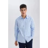 D3375 Modern Fit Poplin Uzun Kollu Gömlek