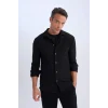 D3692 Modern Fit Polo Yaka Uzun Kollu Gömlek