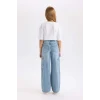 D3718 Wide Leg Kargo Cepli Jean Pantolon