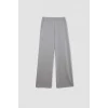 D3759 Wide Leg Cepli Basic Düz Geniş Bol Paça Gri Eşofman Altı