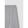 D3759 Wide Leg Cepli Basic Düz Geniş Bol Paça Gri Eşofman Altı