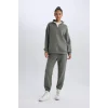 D3796 DeFactoFit Oversize Geniş Kalıp Dik Yaka Sporcu Sweatshirt