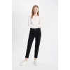 D4305 Comfort Mom Yüksek Bel Rahat Kalıp Hafif Dar Paça Bilek Boy Jean Pantolon