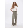 D4311 Straight Wide Yüksek Bel Uzun Jean Yıkamalı Pantolon