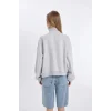 D4762 Oversize Fit Yarım Fermuarlı Kalın Sweatshirt