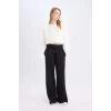 D4764 Coool Wide Leg Geniş Bol Paça BeliLastikli Bağcıklı Şeritli Eşofman Altı