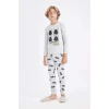D5094 Erkek Çocuk Star Wars Uzun Kollu Üst Uzun Alt Pijama Takımı
