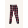 D5212 Baskılı Üst Kareli Uzun Alt Pijama Takımı