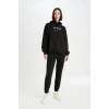 D5293 Oversize Fit Baskılı Kalın Sweat Shirt
