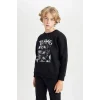 D5680 Oversize Fit Baskılı Sweatshirt