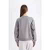 D5929 Regular Fit Baskılı İnce Sweatshirt