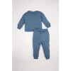 D6252 Erkek Bebek Baskılı Sweatshirt Eşofman Altı 2li Takım