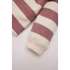 Defacto Kız Bebek Bebe Yaka İçi Yumuşak Tüylü Çizgili Sweatshirt D6676A524WN