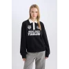D6693 Coool Oversize Fit Polo Yaka Sweatshirt