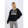 D6693 Coool Oversize Fit Polo Yaka Sweatshirt