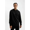 D6826 DeFactoFit Standart Fit Kapüşonlu Baskılı Sporcu Sweatshirt