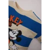 D6857 2li Takım Disney Mickey & Minnie Bisiklet Yaka Sweatshirt Eşofman Altı