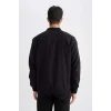 D7447 Su İtici Regular Fit Kolej Yaka Bomber Mont