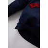D7655 Erkek Bebek Bisiklet Yaka Baskılı Sweatshirt Beli Lastikli Eşofman Altı 2li Takım