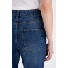 D8153 90s Wide Leg Yüksek Bel Uzun Jean Yıkamalı Pantolon