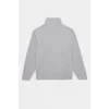 D9009 Yarım Fermuarlı Dik Yaka Basic Sweatshirt