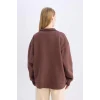 E2433 Coool Oversize Geniş Kalıp Basic Düz Sweatshirt