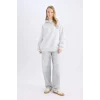 E2433 Coool Oversize Fit Geniş Kalıp Basic Düz Sweatshirt