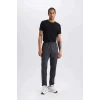 E3930 DeFactoFit Sporcu Jogger Slim Fit Dar Kesim Standart Paça Skuba Dalgıç Kumaş Beli Lastikli Düz Paça Eşofman Altı