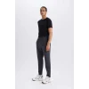 E3930 DeFactoFit Sporcu Jogger Slim Fit Dar Kesim Standart Paça Skuba Dalgıç Kumaş Beli Lastikli Düz Paça Eşofman Altı